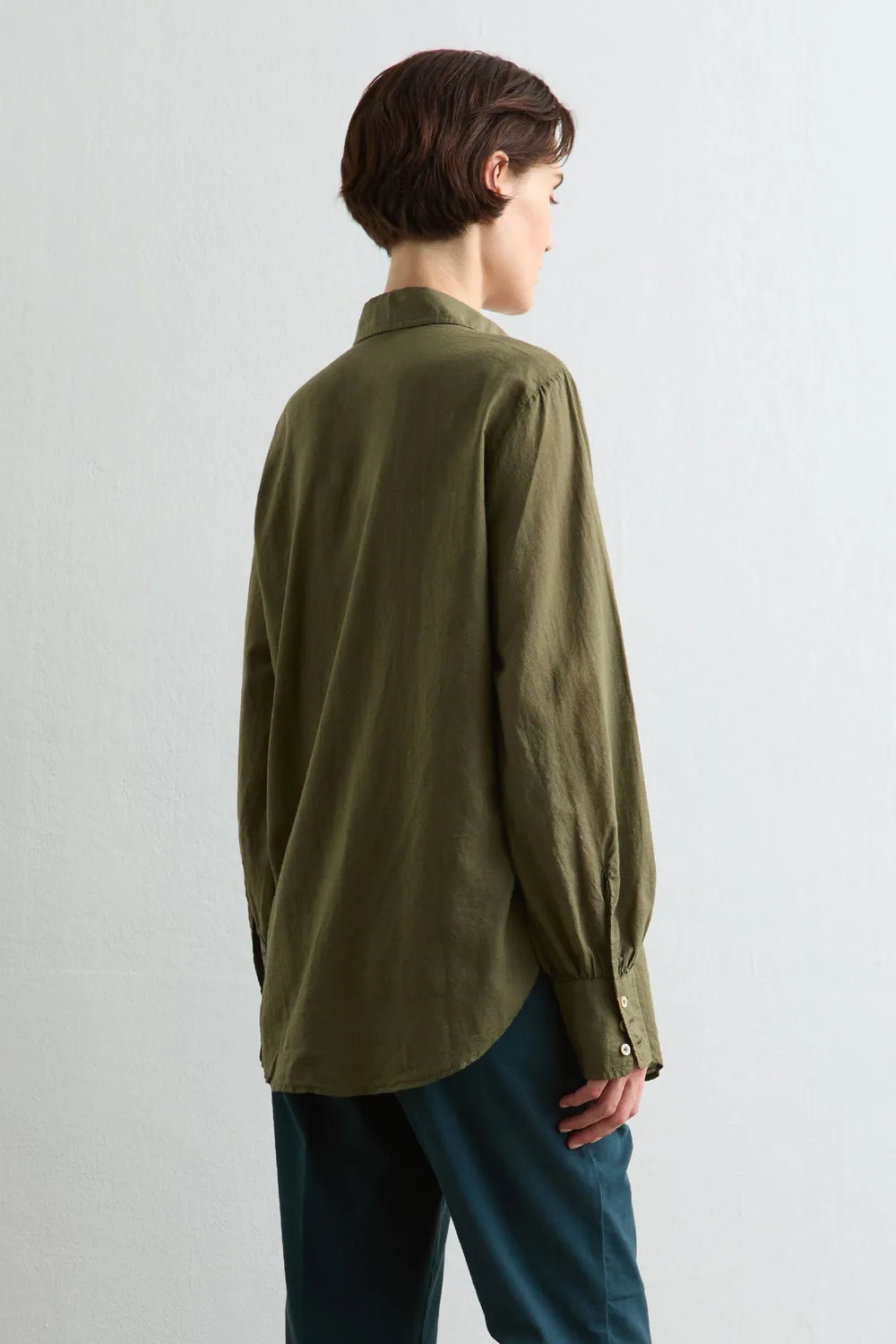 Massimo Alba Anna camicia donna forest night cotone