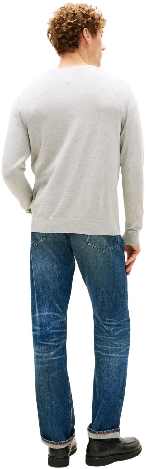 Tommy Hilfiger Essential Cotton maglione grigio S scollo a V
