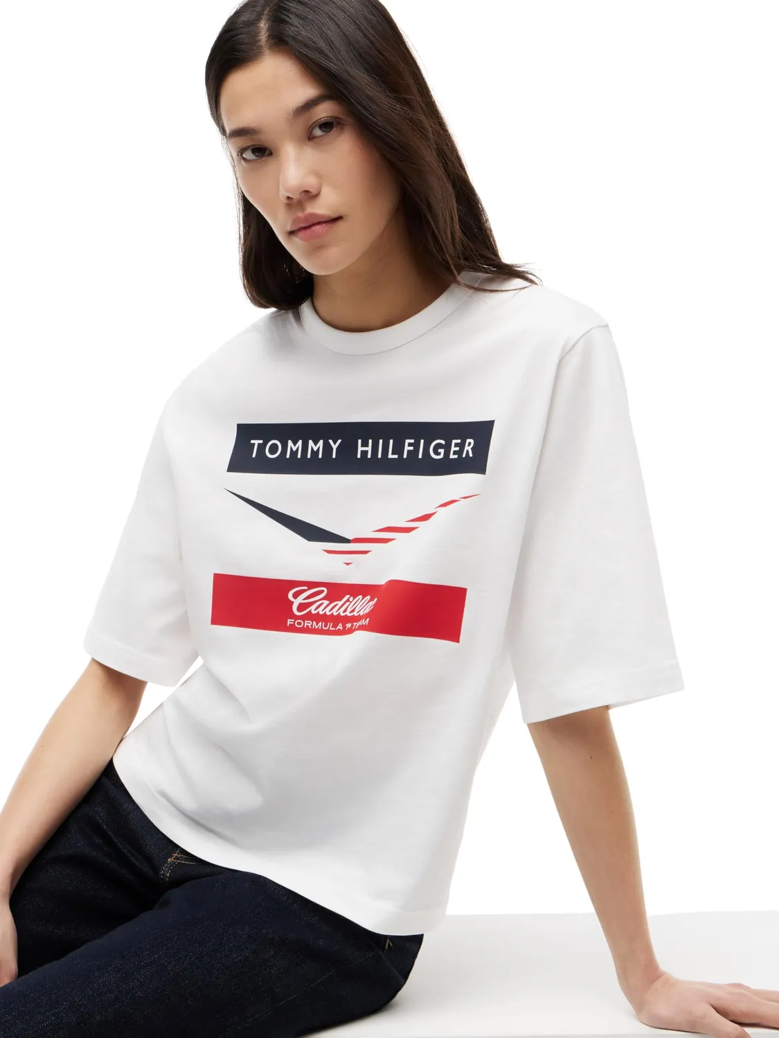 Tommy Hilfiger TH X Cadillac F1 t-shirt donna XXL Chevron