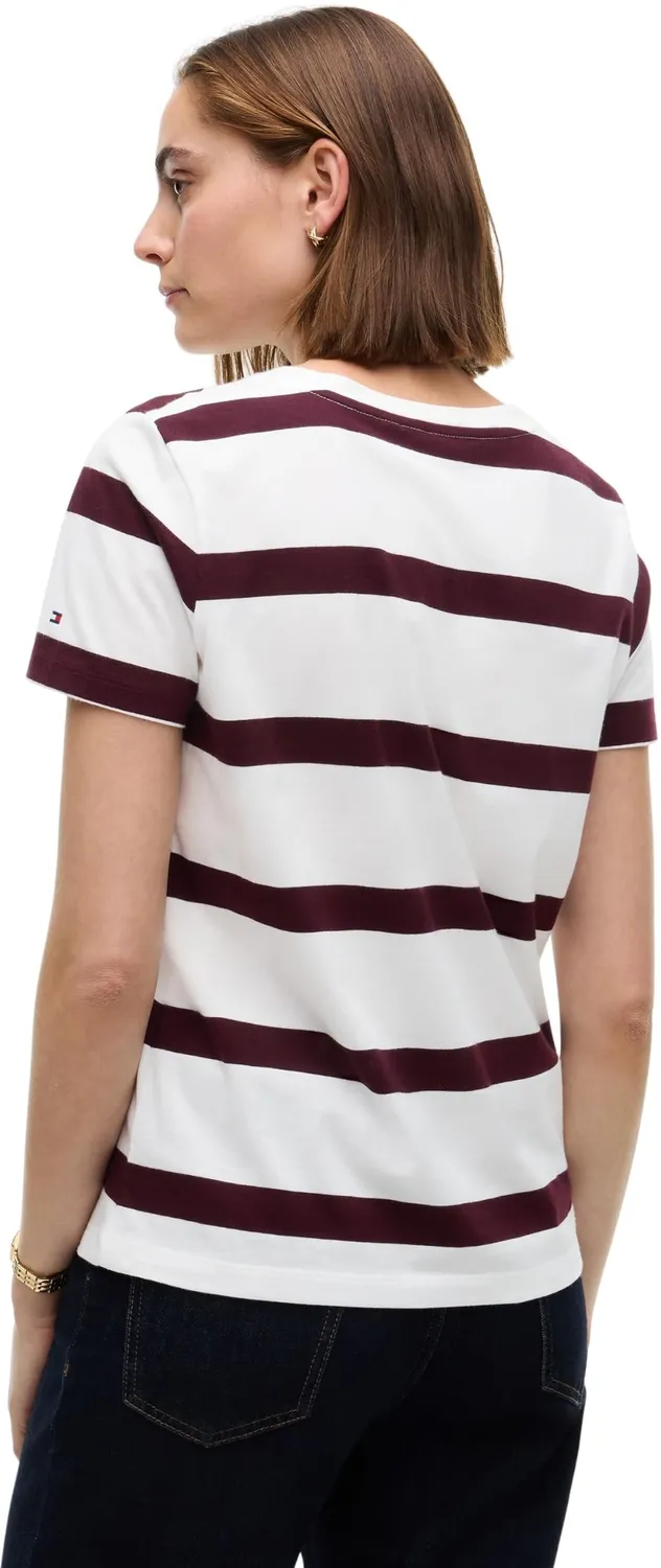Tommy Hilfiger WW0WW45746 t-shirt donna girocollo bianca