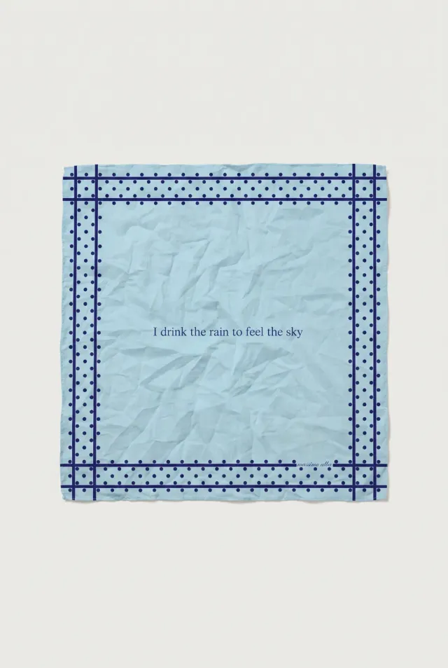 Massimo Alba Hanky1 fazzoletto cotone air blue