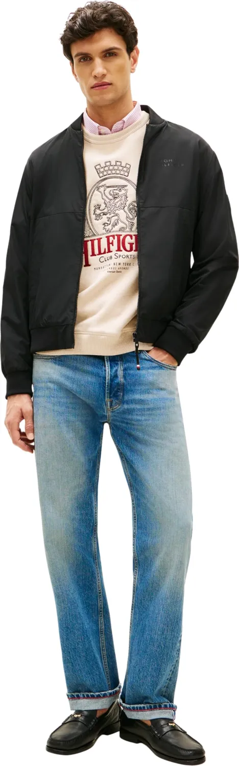 Tommy Hilfiger Branded Bomber Collo Baseball Giubbotto Uomo L Nero