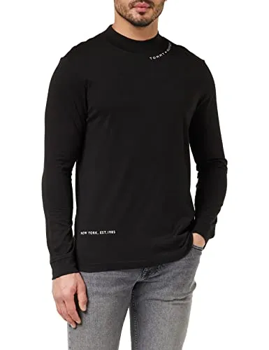 Tommy Hilfiger Multi Placement Mock maglia uomo manica lunga giroalto