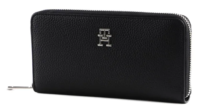 Tommy Hilfiger TH Emblem Large portafoglio donna nero PU