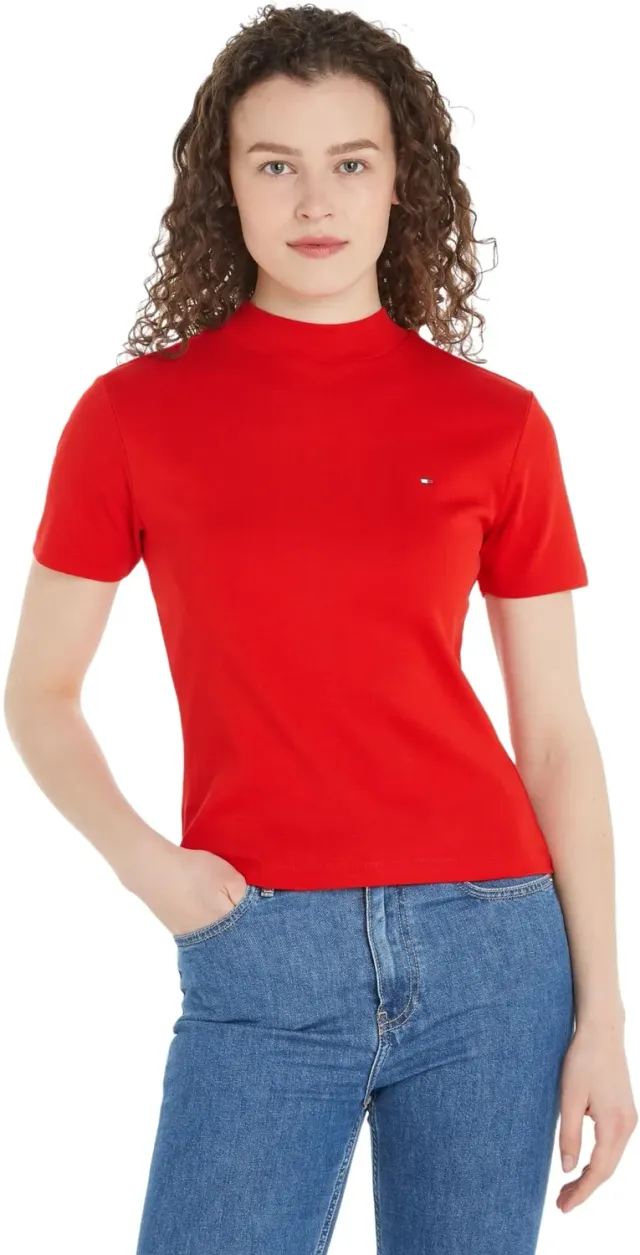 Tommy Hilfiger Cody Crop t-shirt donna slim collo alto