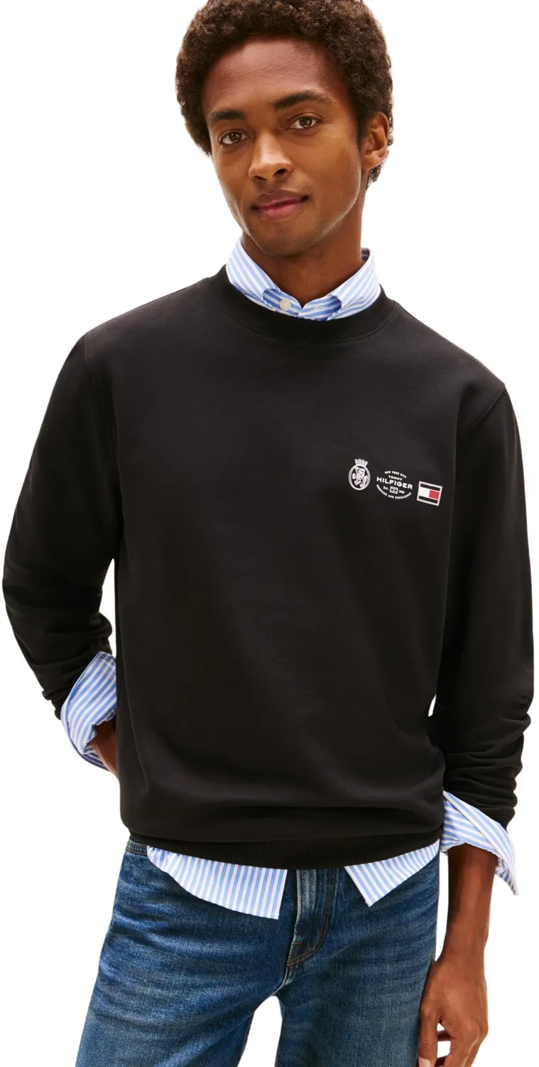 Tommy Hilfiger Small Crest felpa uomo nera L