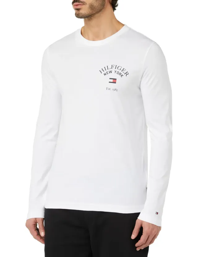 Tommy Hilfiger Maglia Manica Lunga uomo bianca XS