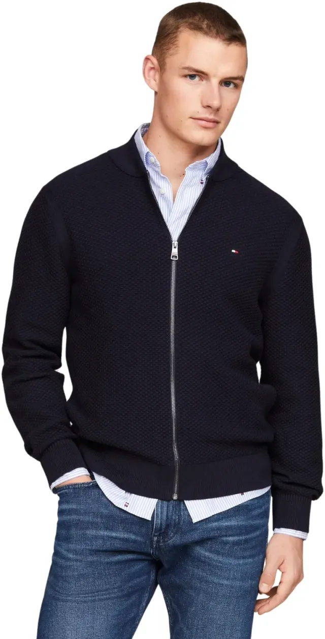 Tommy Hilfiger Cardigan Maglia Zip Uomo con Cerniera