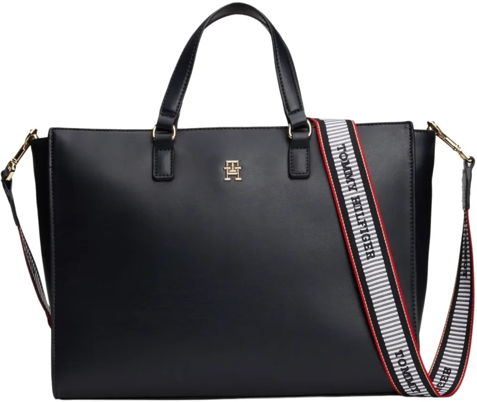 Tommy Hilfiger Fresh Satchel borsa tracolla donna blu con zip