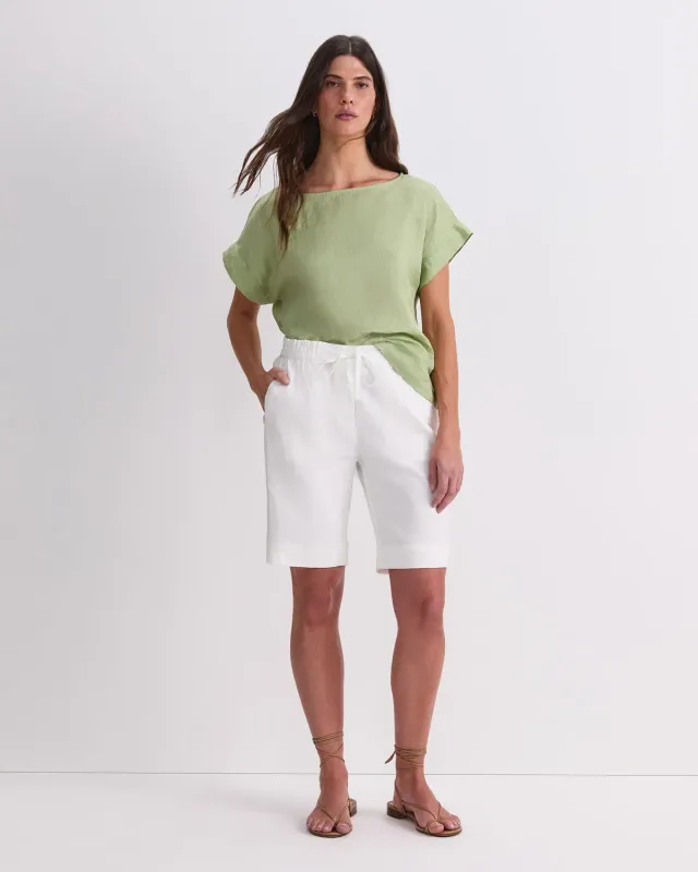 Sportscraft Rosa Linen Short shorts donna lino vita elastica