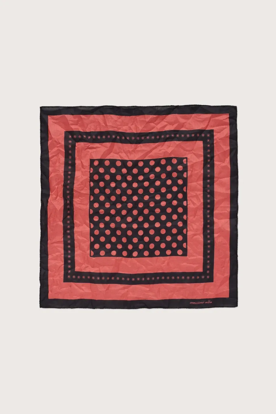 Massimo Alba Hanky1 pochette unisex blush geometrico