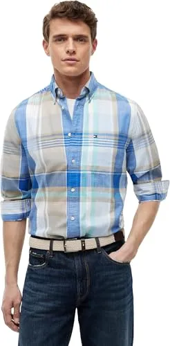 Tommy Hilfiger camicia uomo manica lunga L cotone classica