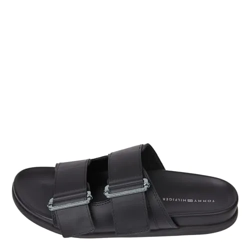 Tommy Hilfiger LTH Buckles FM0FM04796 Sandalo Uomo Pelle Nero
