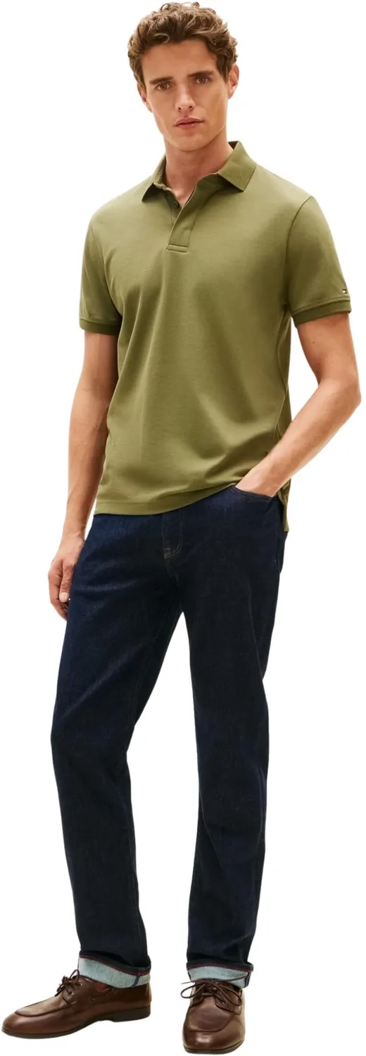 Tommy Hilfiger Hidden Placket Reg Polo MW0MW41513 polo uomo nero