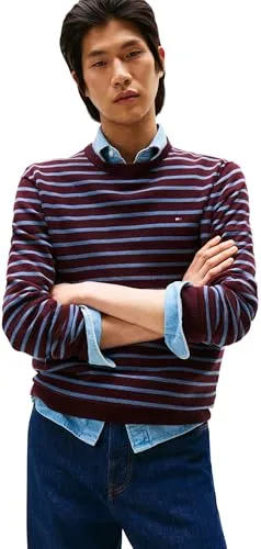 Tommy Hilfiger Essential Cotton pullover uomo bordeaux XXL