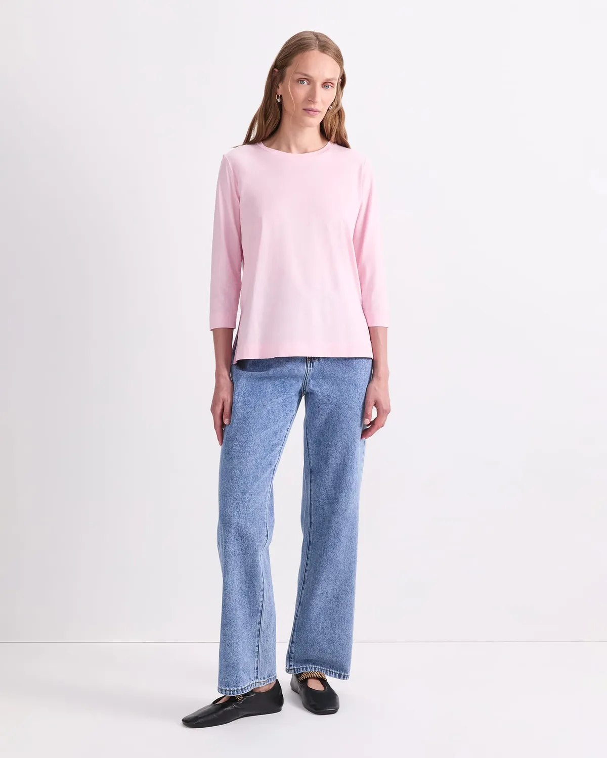 Sportscraft Mercerised Cotton t-shirt manica 3/4 liscia