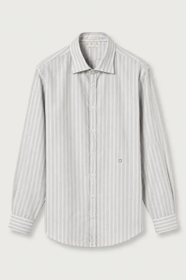 Massimo Alba Genova camicia uomo light green cotone
