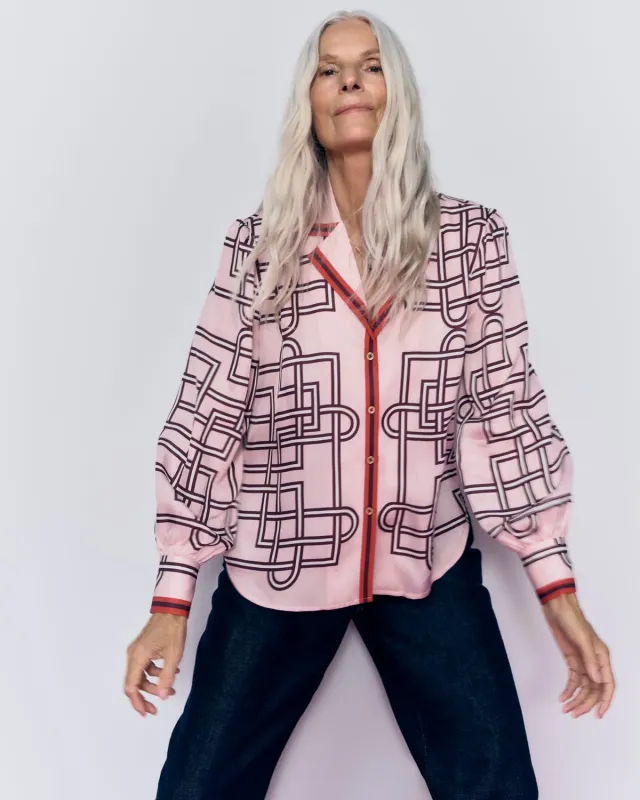Sportscraft Rhodes blusa viscosa fantasia foulard