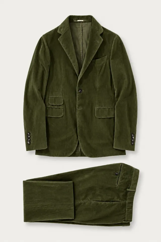 Massimo Alba Sloop abito moss green velluto