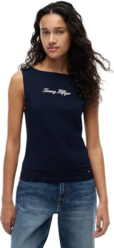 Tommy Hilfiger Classic Script WW0WW50947 maglietta donna M blu