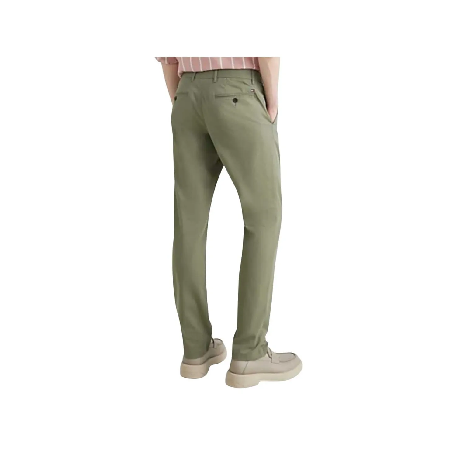 Tommy Denton 1985 Pima Cotton chino uomo verde New Basil