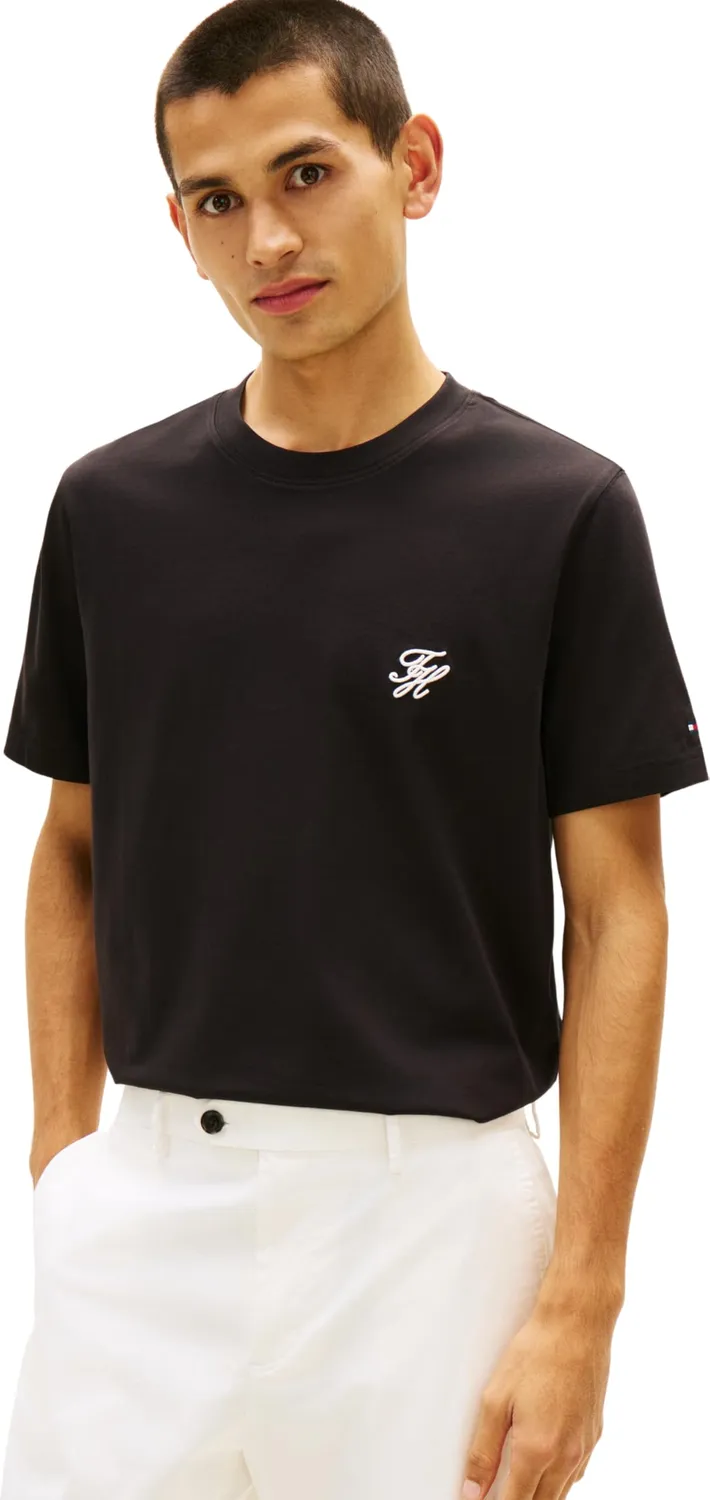Tommy Hilfiger Script Monogram MW0MW43066 t-shirt uomo M nera