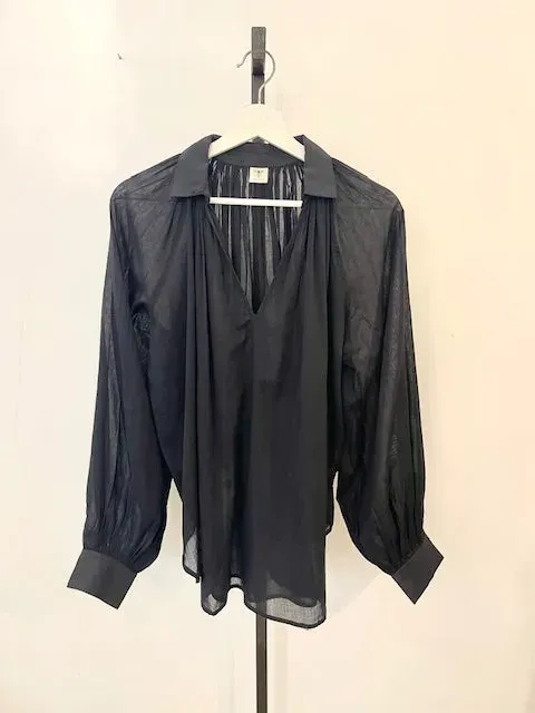 Lol Roma Bohemien camicia voile cotone rosato seta