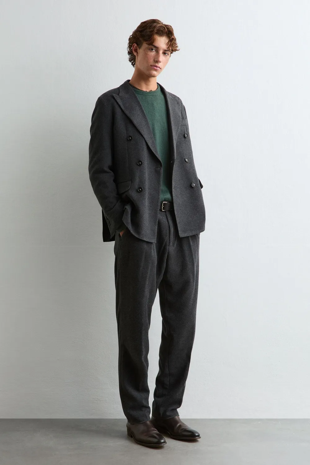 Massimo Alba Kane maglione cashmere pine girocollo