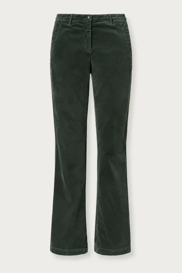 Massimo Alba Liza2 pantaloni donna verde velluto cotone