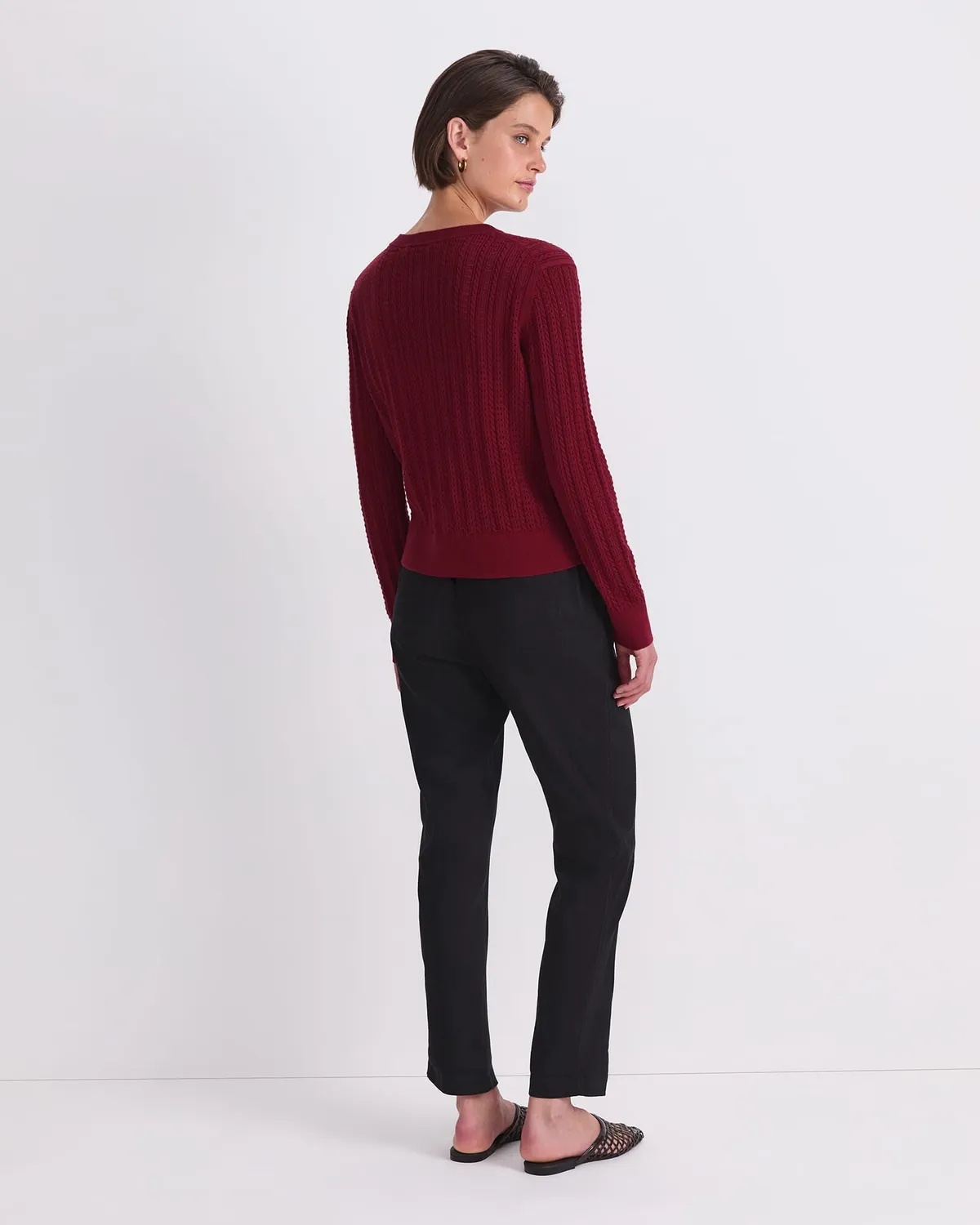 Sportscraft Elka Cable Pointelle cardigan cotone donna