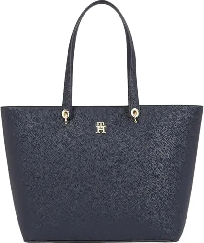 Tommy Emblem Grande tote bag donna blu Space Blue