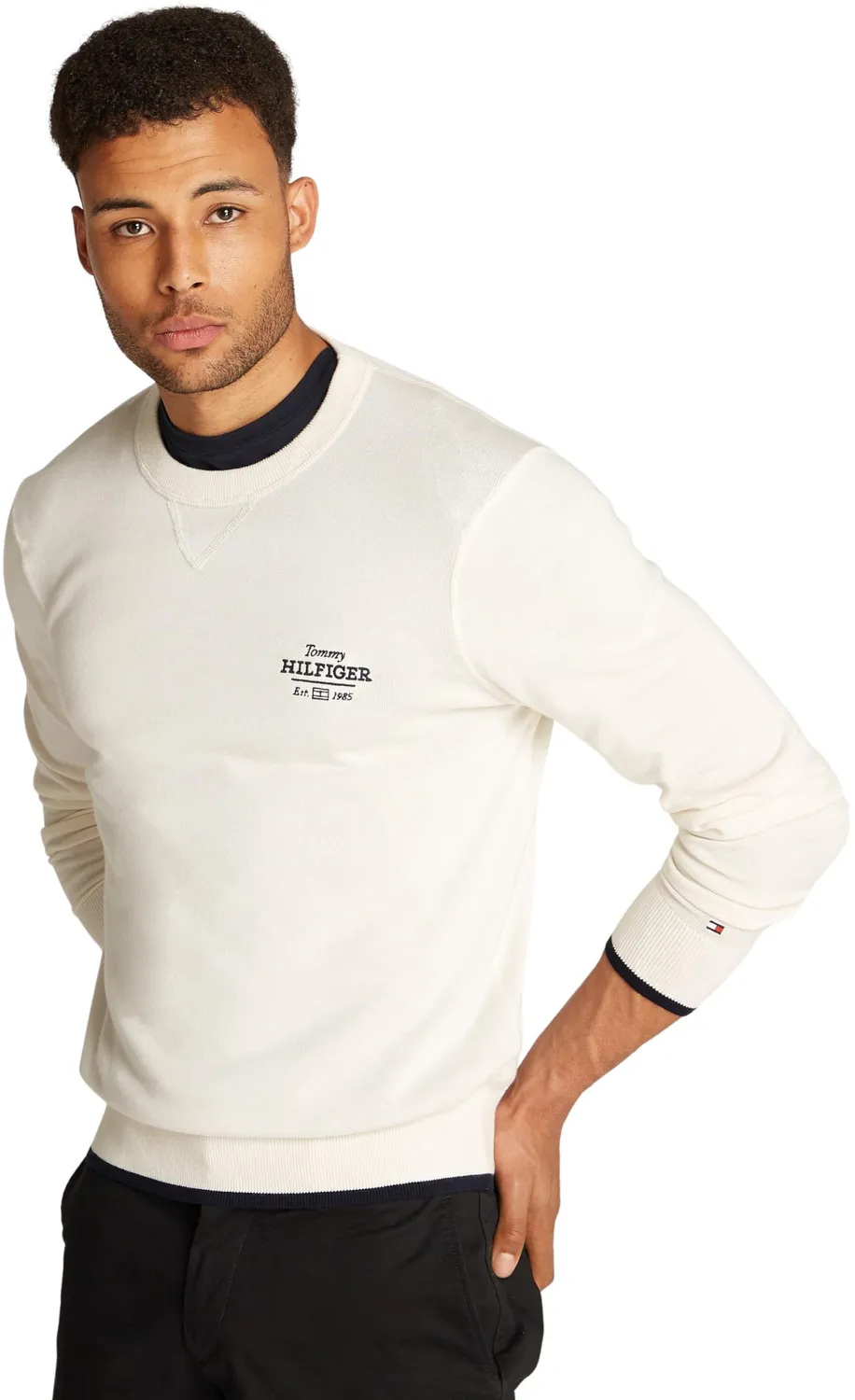 Tommy Hilfiger Graphic Cotton pullover uomo 3XL Desert Sky