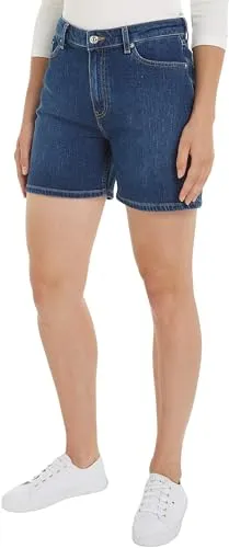 Tommy Hilfiger Kai Straight shorts jeans donna elastici 27W