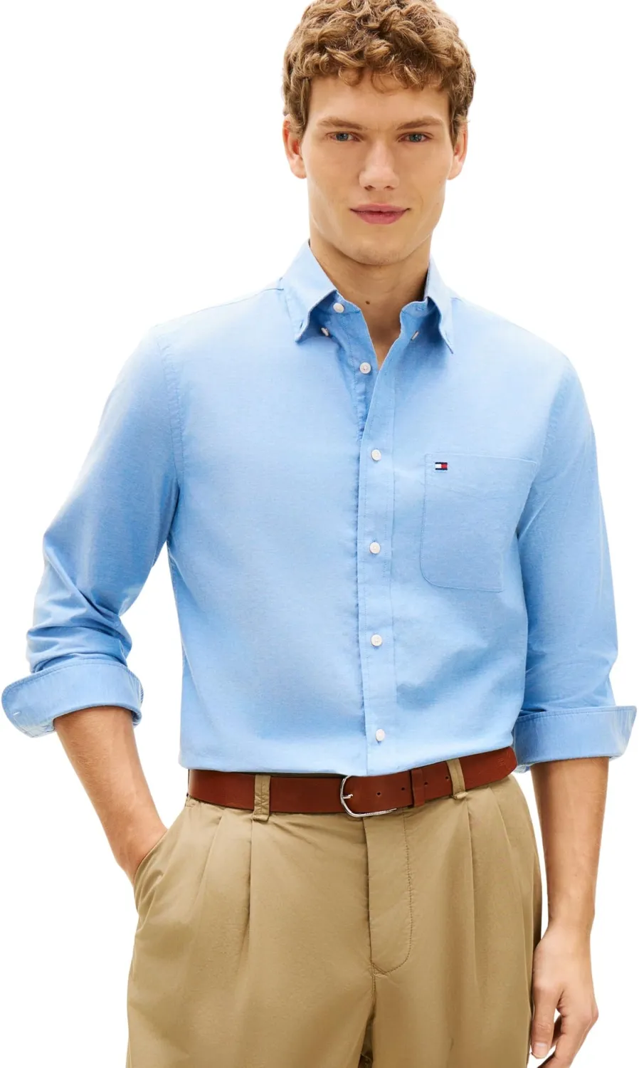 Tommy Hilfiger Light Oxford MW0MW42287 Camicia uomo cotone