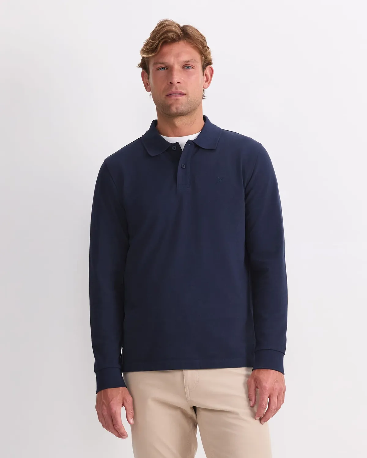 Sportscraft SC Pique polo uomo manica lunga cotone
