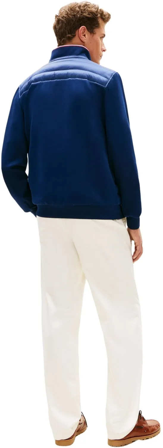Tommy Hilfiger Mix Media Stand Collar Zip Felpa L blu