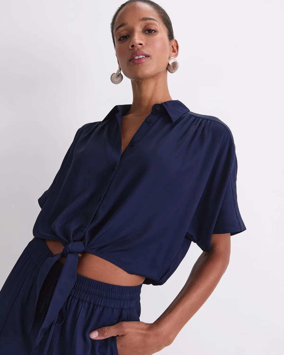 Sportscraft Meryem Tie Front blusa nodo 8