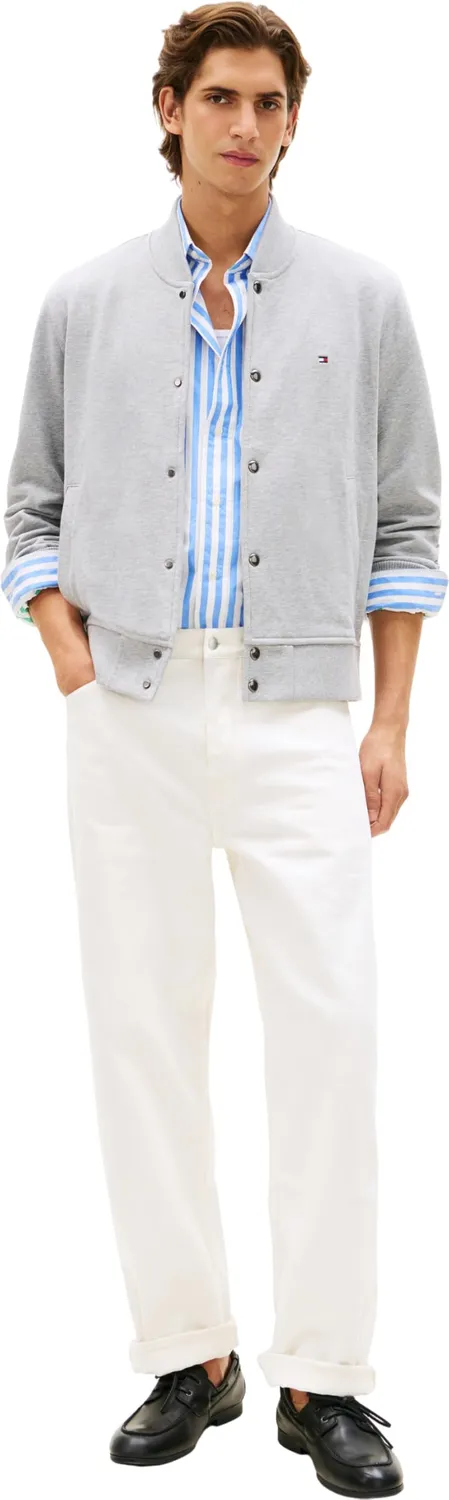 Tommy Hilfiger Essential Terry Bomber MW0MW42470 felpa verde felpata
