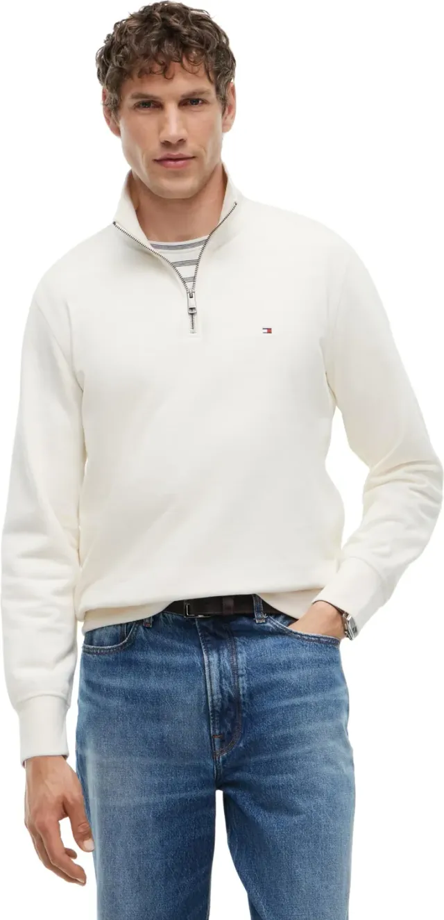 Tommy Hilfiger Essential Fleece MW0MW37233 Felpa Mezza Zip Uomo Pile