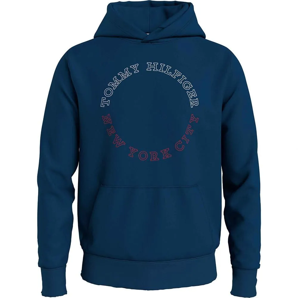 Tommy Hilfiger Core Tommy Logo felpa cappuccio uomo nera