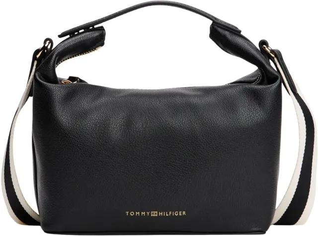 Tommy Hilfiger Logotape Crossover tracolla nera zip