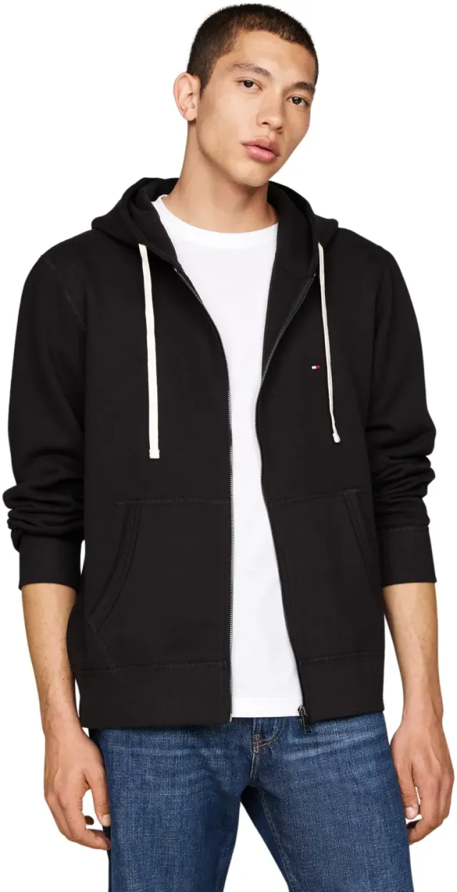 Tommy Hilfiger Essential Fleece Felpa Zip Uomo nera S