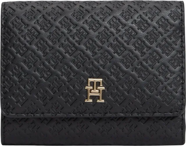 Tommy Hilfiger TH Icon Trifold Mono AW0AW18484 Portafoglio Nero