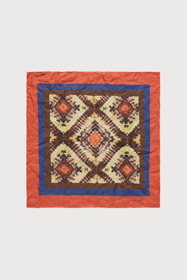 Massimo Alba HANKY1 fazzoletto cacao 45x45 fiori