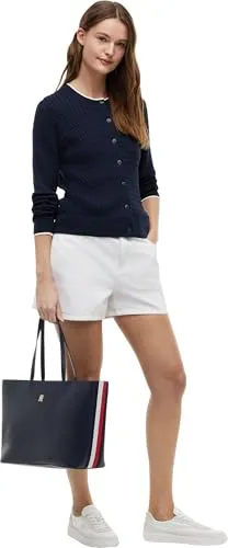 Tommy Hilfiger Tote Latam Side Logo Blu Space Blue