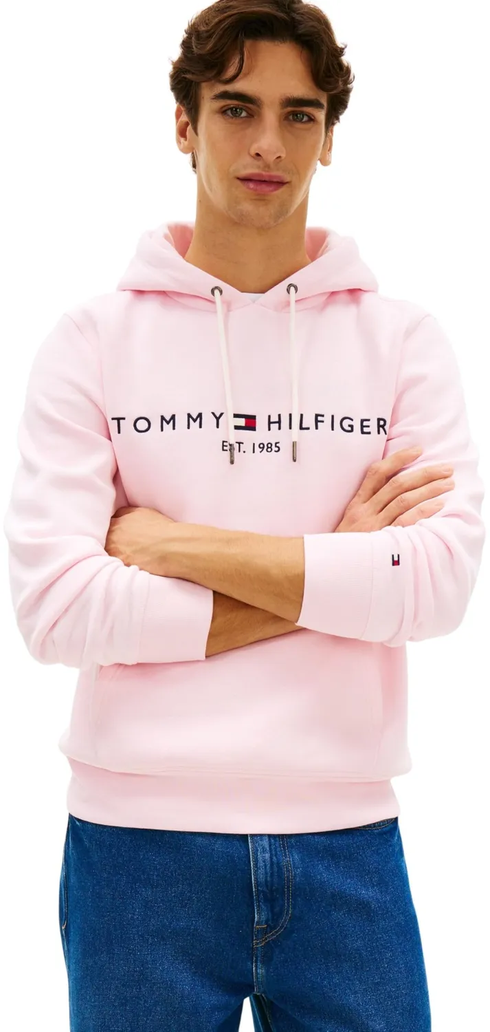 Tommy Hilfiger Tommy Logo felpa uomo cappuccio blu