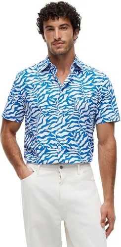 Tommy Hilfiger Papertouch Palm MW0MW42410 camicia uomo L palme