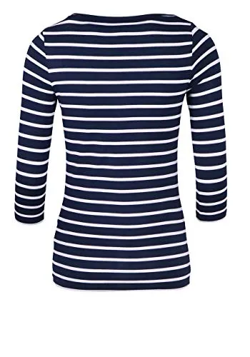 Tommy Hilfiger Heritage Top Maglia Donna Scollo Barca Righe