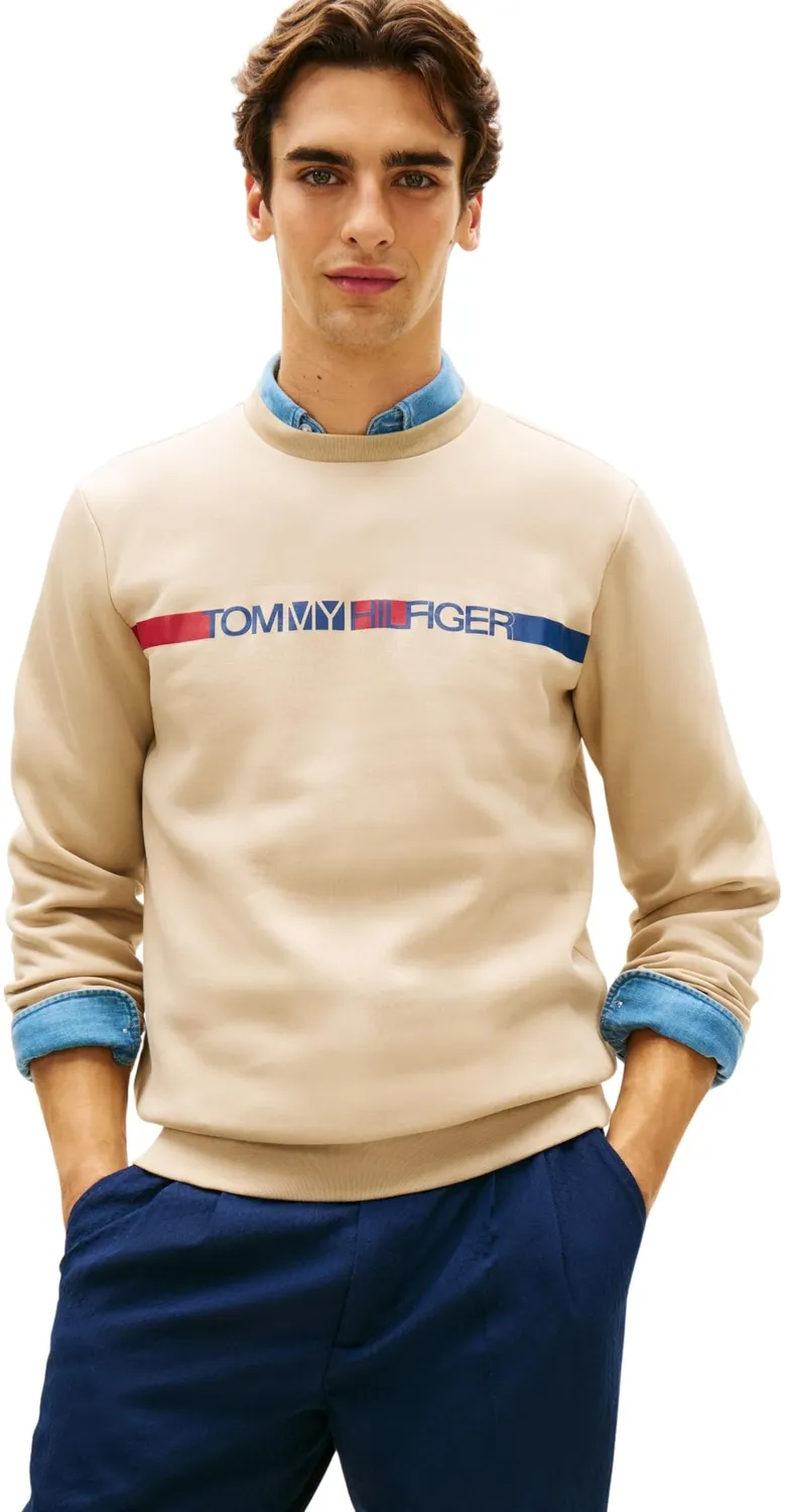 Tommy Hilfiger Brand Love TR Stripe MW0MW42465 felpa M nera