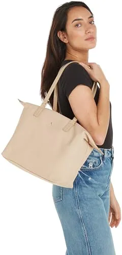 Tommy Hilfiger Poppy Tote con Zip borsa donna beige unica